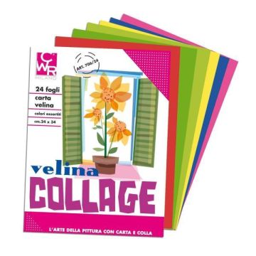 Album di carta velina 24fg 24x34cm colori assortiti CWR (CFZ. 25)