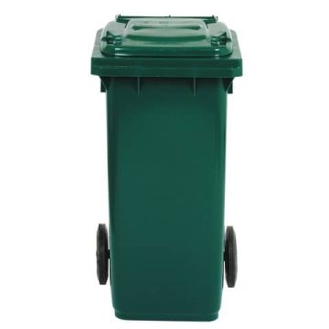 MobilPlastic Bidone carrellato - 48x55x93 cm - 120 L - verde scuro - Mobil Plastic