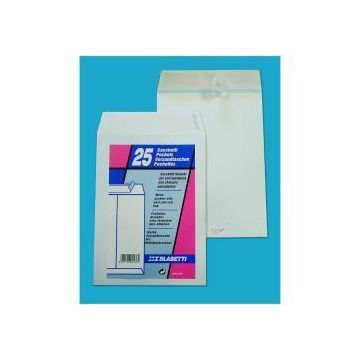 100 Buste A Sacco Bianche 230X330Mm 80Gr C/Strip Blasetti