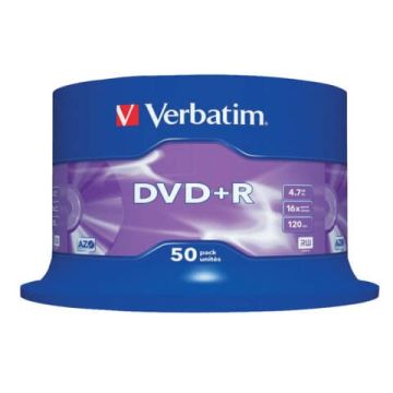 DVD+R Verbatim 16x 4,7 GB in confezione da 50 dvd - 43550