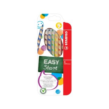 Matite colorate Stabilo EASYcolors per mancini assortiti astuccio da 6 - 331/6