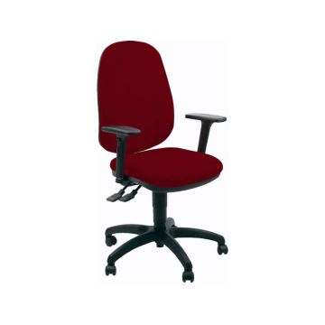 Sedia operativa girevole Unisit Giano GIGI Eco Smart rivestimento ignifugo rosso - braccioli inclusi - GIGI/BR3D/IR