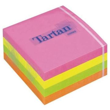 Post-It Cubo Tartan Neon 4 Colori 76X76