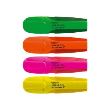 Evidenziatore Q-Connect 2-5 mm astuccio da 4 colori - KF16041