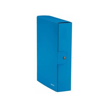 Scatola portaprogetti Leitz WOW in cartone - dorso 8 cm - formato 25x35 cm azzurro metallizzato - 39670036