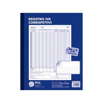 Blocco Registro I.V.A. dei Corrispettivi O.C.L. 24x2 copie 0503