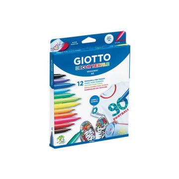 Pennarelli per tessuti GIOTTO Decor Textile tratto fine 1-3 mm assortiti astuccio da 12 - 494900