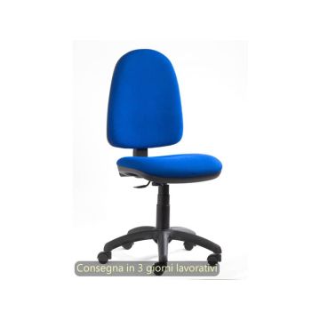 Poltrona operativa Sofia CPM in tessuto acrilico Seditaly senza braccioli blu SFGAC0000C006