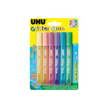 Colla glitter Uhu Shiny 10 ml Conf. 6 pezzi - D1641