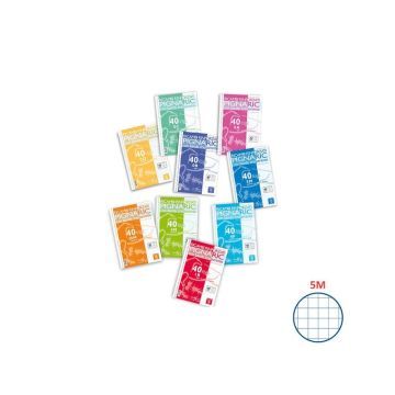Ricambi per quaderni Pignaric Pigna a 4 fori 80 g/m² A5 5mm Conf. 40 pezzi - 02208305M