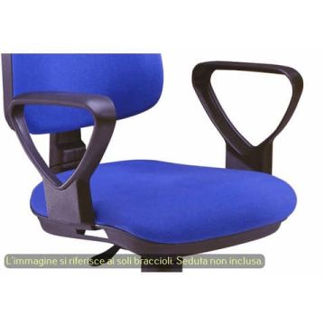 Coppia braccioli fissi triangolari Unisit Thema nero Conf. 2 pezzi - ACCBRTHF2