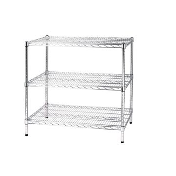SERENA GROUP SCAFFALE 3 RIPIANI IN ACCIAIO CROMATO 60x90cm - H90cm ARCHIMEDE Kit ROBUSTO