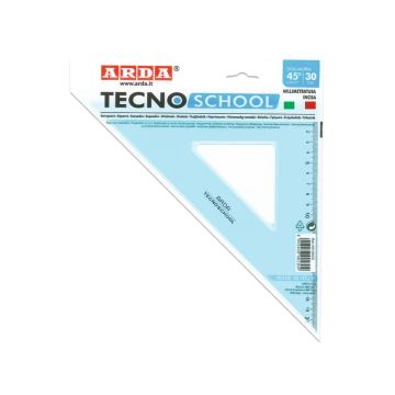 Squadra ARDA Linea Tecnoschool polistirolo termoresistente azzurro trasparente 45° cm 30 - 40130SS