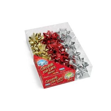 Espositore 12 coccarde luminose Lebez diamentro 8 cm in colori assortiti 60227