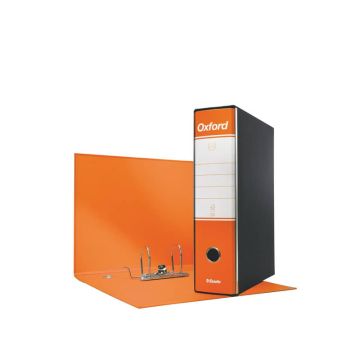 Registratore con custodia Esselte G85 Oxford protocollo 29,5x35 cm - dorso 8 cm arancione - 390785200
