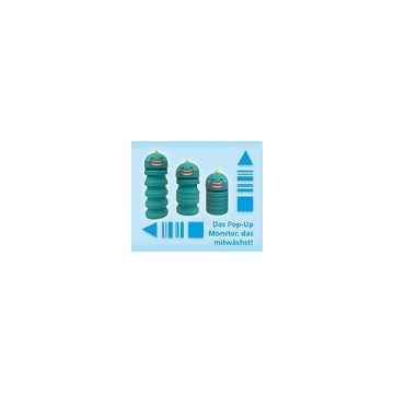 Astuccio portapenne in silicone Donau Pop-Up - fantasia mostri - conf. 6 pz - 322243