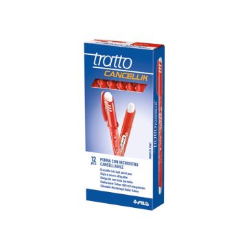 Penna a sfera cancellabile TRATTO Cancellik 1 mm rosso 826102