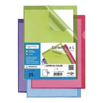 25 cartelline a L lilla CAPRI 61 color sei rota