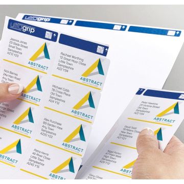 Etichette bianche per indirizzi AVERY Ultragrip 99,1x33,9 mm - 16 et/foglio - stampanti laser - cf. 15 fogli L7162-15
