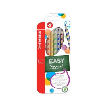 Matite colorate Stabilo EASYcolors per destrorsi assortiti astuccio da 6 - 332/6
