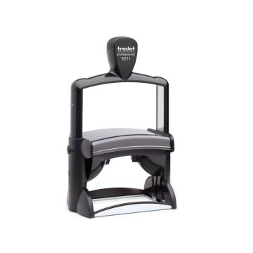 Timbro autoinchiostrante a 12 righe TRODAT PROFESSIONAL 5211 in acciaio 85x55 mm nero - 34970