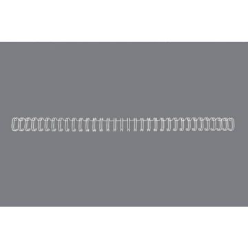 Spirali metalliche a 34 anelli GBC Wirebind 6mm A4 bianco RG810470
