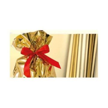 Busta regalo - senza patella adesiva - 16 x 25 cm - 30 micron - PPL - metal lucido - oro - PNP - conf. 50 pezzi