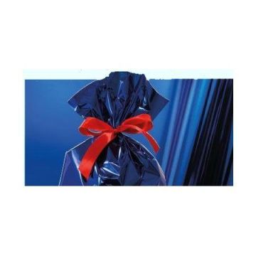 Busta regalo - senza patella adesiva - 25 x 40 cm - 30 micron - PPL - metal lucido - blu - PNP - conf. 50 pezzi
