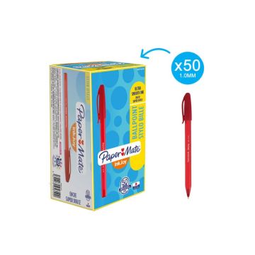 Penna a sfera stick Paper Mate Inkjoy 100 CAP ULV M 1 mm rosso S0957140