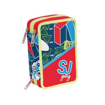 Astuccio 3 zip . 22x12.5x6.5 cm. Completo di pennarelli e matite.Sg GANG BOY. Seven