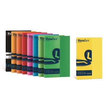 Carta colorata Favini Rismaluce colori forti 200 g/m A4 - risma da 50 ff giallo oro - A69H544
