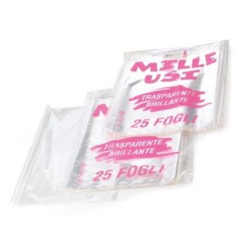 Fogli Cellophane - 100 x 130 cm - 30 micron - trasparente  - PNP - conf. 25 pezzi