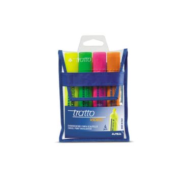 Evidenziatori TRATTO Video 1-5 mm assortiti busta da 4 - 830800