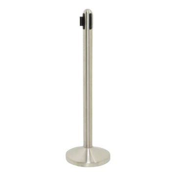 1 COLONNINA SEGNAPERCORSO CROMATA con nastro ROSSO 210cm Securit