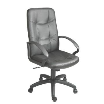 Poltrona direzionale girevole Unisit Auriga AUP Eco Smart - rivestimento pelle nero - con braccioli - AUP/PN