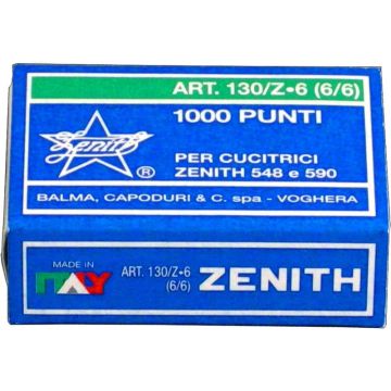 Punti metallici ZENITH 130/Z6 6/6 Conf. 1000 pezzi - 0301303601