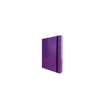 Portaprogetti in cartone con elastico piatto Euro-Cart Iris dorso 5 cm viola - formato A4 - CPRIO05ELPVI IRIS