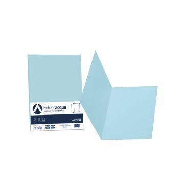 Cartellina semplice FAVINI FOLDER S cartoncino Simplex Luce&Acqua 200 g/m² 25x34cm celeste 08 conf.50 - A50T664