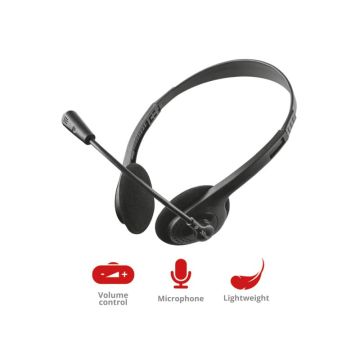 Cuffie con microfono TRUST Primo Chat nero 21665