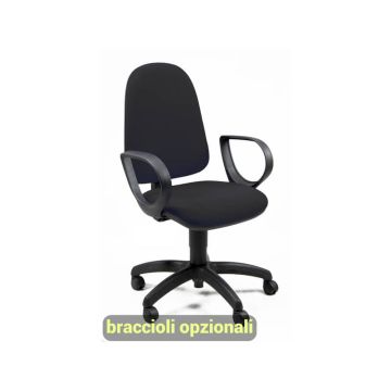 Sedia operativa girevole Unisit Jupiter JUSB/SB Eco smart rivestimento ignifugo nero - JUSB/SB/IN