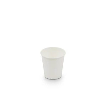 Bicchieri da caffè compostabili in cartoncino a dispersione acquosa bianco ecoCanny 90 ml - conf. da 50 pezzi