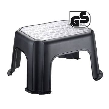 Sgabello Rotho fisso 150 kg. nero/allum. F707789
