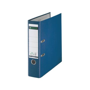 Registratore senza custodia Leitz 180° commerciale dorso 8 cm cartone rivestito in polipropilene blu - 10105035
