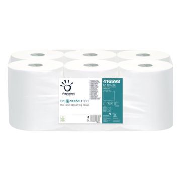 Rotolo asciugamani Autocut Microgoffrato 2veli Ø18,5cm DissolveTech Papernet Cfz 6