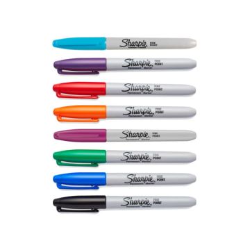 Marcatori permanenti Sharpie Fine punta conica 1 mm assortiti wallet da 8 - S0814660