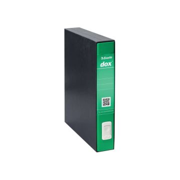 Registratore a leva DOX4 Comm.le D5 custodia carta nera goffrata trattata antimpronta verde - D26414