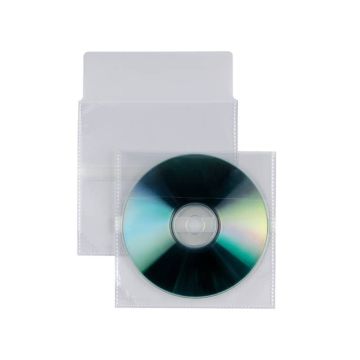 Busta trasparente porta CD/DVD adesiva Sei Rota formato 12,5x12 cm 430102 CF.20 -14