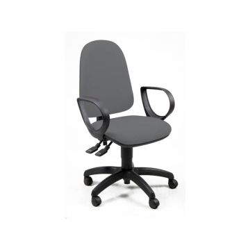 Sedia operativa girevole Unisit Jupiter JUYG Eco smart rivestimento ignifugo grigio scuro - con braccioli JUYG/BRJ/IT