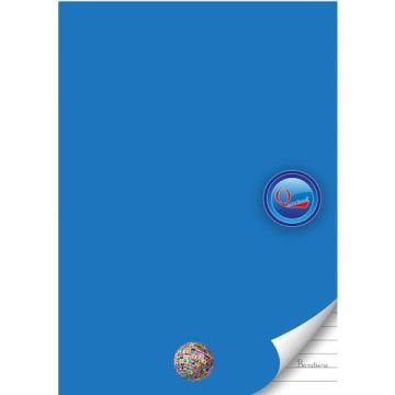 Quaderno rigatura universale Logos Quirebook 21x29,7 cm copertina azzurra Bandiere - rigatura 1R