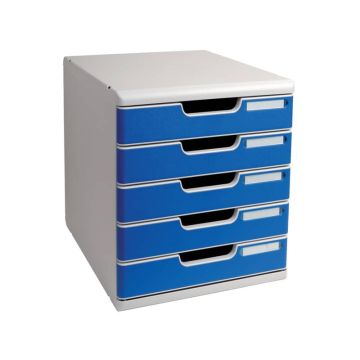 Cassettiera Exacompta grigio/blu 301003D